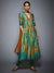 RI Ritu Kumar Green and Mustard Floral Printed Anarkali Suit