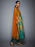RI-Ritu-Kumar-Green-and-Mustard-Floral-Printed-Anarkali-Suit-Side-View2