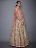 RI-Ritu-Kumar-Ivory-And-Pink-Embroidered-Lehenga-Set-Side-View2