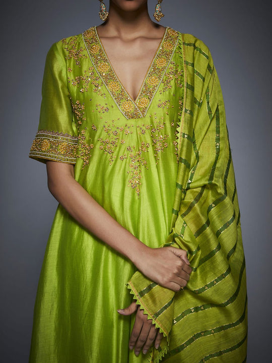 RI-Ritu-Kumar-Lime-Green-Floral-Embroidered-Anarkali-Suit-CloseUp