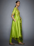 RI-Ritu-Kumar-Lime-Green-Floral-Embroidered-Anarkali-Suit-Side-View2