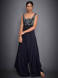 RI-Ritu-Kumar-Navy-Blue-Embroidered-Top-With-Trousers-Front