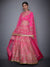 RI Ritu Kumar Neon Pink Embroidered Lehenga With Dupatta