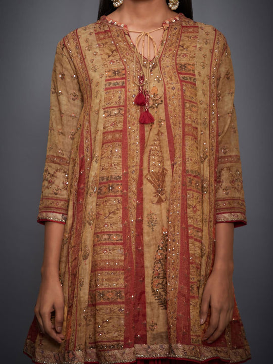 RI-Ritu-Kumar-Ochre-And-Red-Embroidered-Ensemble-Closeup