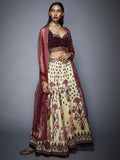 RI-Ritu-Kumar-Off-White-And-Prune-Ikat-Lehenga-Set-Side-View1