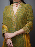 RI-Ritu-Kumar-Olive-Green-And-Mustard-Paisley-Suit-Set-Closeup