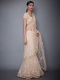 RI-Ritu-Kumar-Peach-Embroidered-Saree-With-Stitched-Blouse-Side-View2