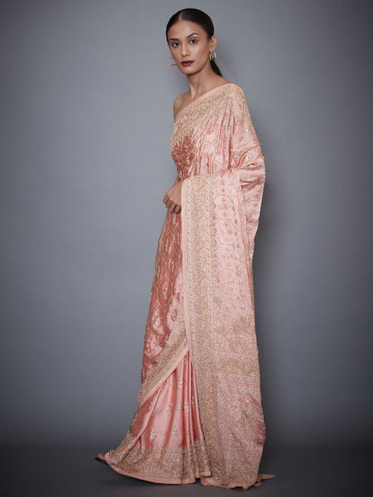 RI-Ritu-Kumar-Peach-Embroidered-Silk-Saree-With-Unstitched-Blouse-Side-View1