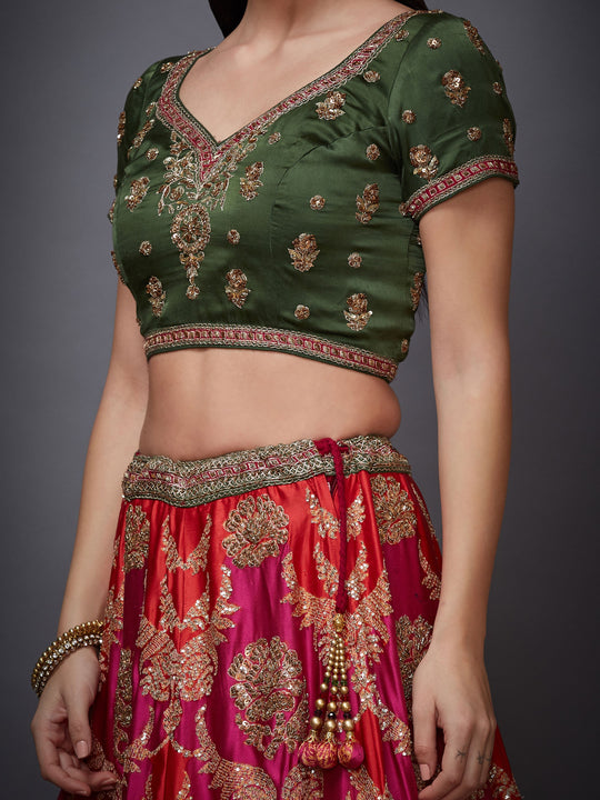 RI-Ritu-Kumar-Pink-And-Purple-Embroidered-Lehenga-Set-Closeup