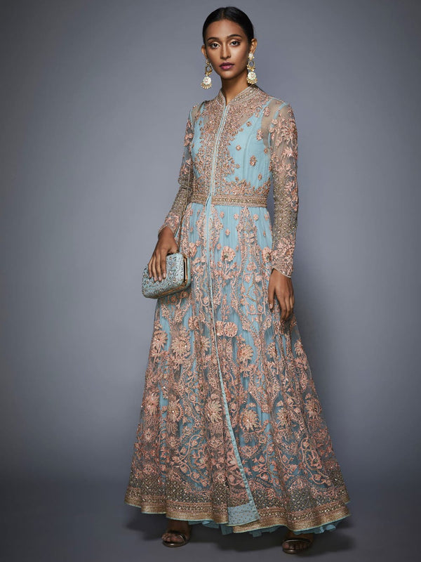 Label Ritu Kumar Women Teal Blue & Mustard Yellow Ethnic Motifs A-Line Midi  Dress Price in India, Full Specifications & Offers | DTashion.com