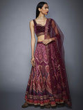 RI-Ritu-Kumar-Prune-And-Pink-Ikat-Lehenga-Set-Complete-View