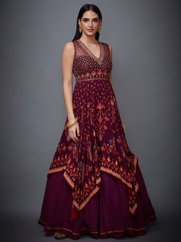 RI Ritu Kumar Prune Ikat Dress