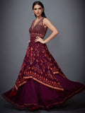 RI-Ritu-Kumar-Prune-Ikat-Dress-Side-View1