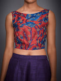 RI-Ritu-Kumar-Purple-And-Coral-Embroidered-Top-With-Palazzo-Closeup