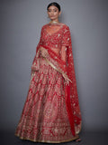 RI-Ritu-Kumar-Red-And-Gold-Hand-Embroidered-Lehanga-Set-Complete-View