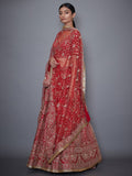 RI-Ritu-Kumar-Red-And-Gold-Hand-Embroidered-Lehanga-Set-Side-View1