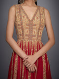 RI-Ritu-Kumar-Red-And-Ochre-Zardozi-Gown-CloseUp