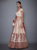 RI-Ritu-Kumar-Red-And-Off-White-Embroidered-Lehenga-With-Dupatta-Side-View1