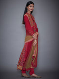 RI-Ritu-Kumar-Red-And-Olive-Printed-Crepe-Suit-Set-Side-View2