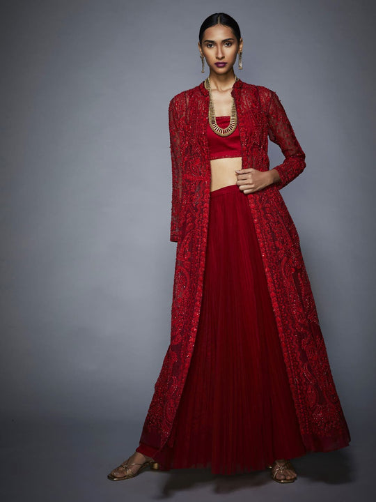 RI-Ritu-Kumar-Red-Embroidered-Ensemble-Front-View
