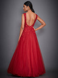 RI-Ritu-Kumar-Red-Embroidered-Gown-Back