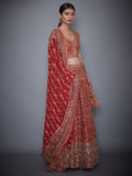 RI-Ritu-Kumar-Red-Embroidered-Lehenga-With-Dupatta-Side-View2