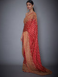 RI-Ritu-Kumar-Red-Embroidered-Paisley-Saree-Side-View1