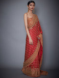 RI-Ritu-Kumar-Red-Embroidered-Paisley-Saree-Side-View2