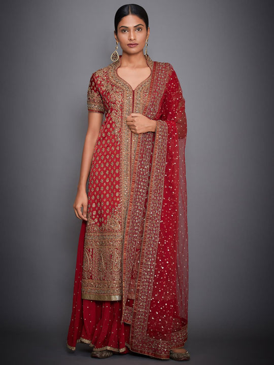 RI-Ritu-Kumar-Red-Embroidered-Suit-Set-Complete-View
