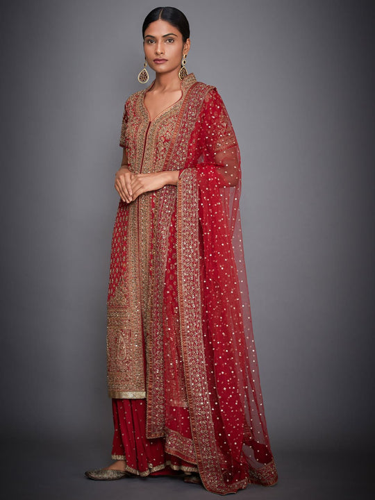 RI-Ritu-Kumar-Red-Embroidered-Suit-Set-Side-View1
