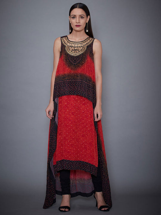 RI-Ritu-Kumar-Red-and-Black-Embroidered-Ensemble-Complete-View