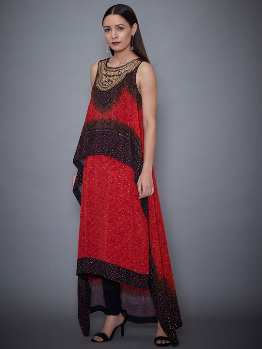 RI-Ritu-Kumar-Red-and-Black-Embroidered-Ensemble-Side-View1