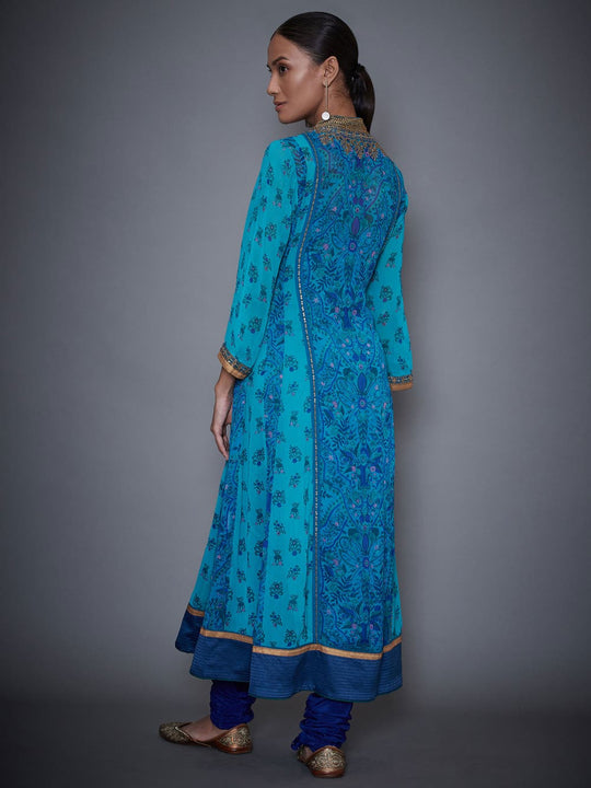 RI-Ritu-Kumar-Royal-Blue-And-Turquoise-Embroidered-Suit-Set-Back
