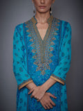 RI-Ritu-Kumar-Royal-Blue-And-Turquoise-Embroidered-Suit-Set-CloseUp