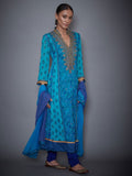 RI-Ritu-Kumar-Royal-Blue-And-Turquoise-Embroidered-Suit-Set-Side-View2