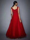 RI-Ritu-Kumar-Ruby-Red-Embroidered-Cocktail-Gown-Back