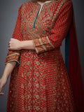 RI-Ritu-Kumar-Rust-And-Beige-Ari-Embroidered-Suit-Set-Closeup