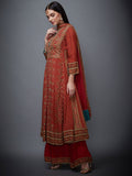 RI-Ritu-Kumar-Rust-And-Beige-Ari-Embroidered-Suit-Set-Side-View2