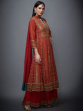 RI-Ritu-Kumar-Rust-And-Beige-Ari-Embroidered-Suit-Set-Side-View3