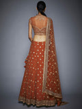 RI-Ritu-Kumar-Rust-And-Gold-Bridal-Lehenga-Set-Back