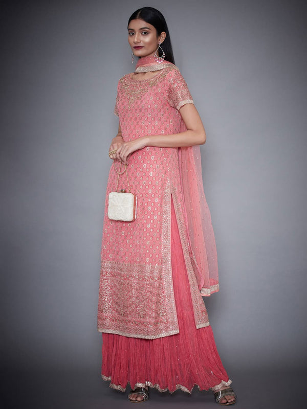 ritu kumar pink dress Buy Pink printed kaftan dress by Ritu Kumar at Aashni and Co