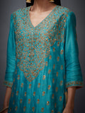 RI-Ritu-Kumar-Turquoise-And-Gold-Embroidered-Suit-Set-Closeup