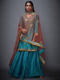 RI-Ritu-Kumar-Turquoise-And-Gold-Embroidered-Suit-Set-Complete-View