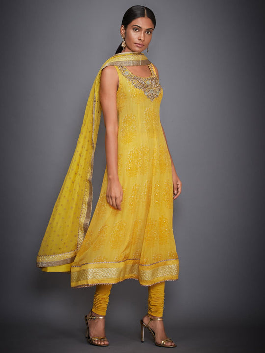 RI-Ritu-Kumar-Yellow-Embroidered-Crepe-Suit-Set-Side-View2