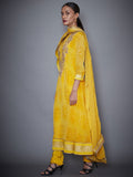 RI-Ritu-Kumar-Yellow-Embroidered-Kurta-With-Dupatta-And-Churidar-Side-View1