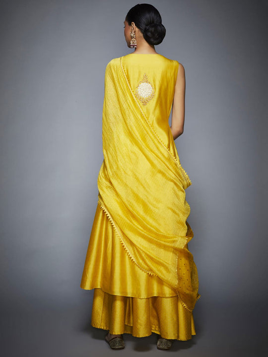 RI-Ritu-Kumar-Yellow-Embroidered-Suit-Set-Back