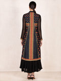 RI-Ritu-Kumar-Black-Mustar-Embroidered-Dress-With-Jacket-Back