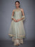 RI Ritu Kumar Mint Green & Beige Silk Suit Set