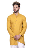 Designer Mustard Cool Cotton Indian Indo Western Sherwani for Men