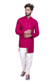 Designer Magenta Cool Cotton Indian Indo Western Sherwani for Men